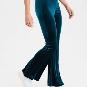 American Eagle Outfitters Teal Flare Pants